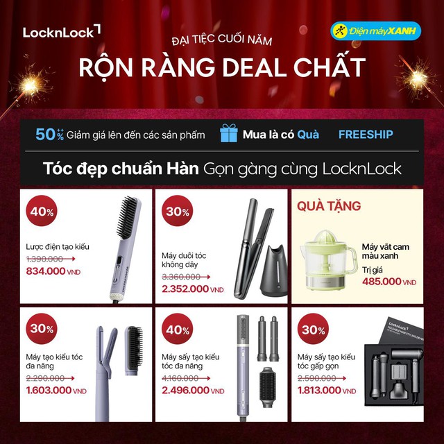LocknLock x Điện Máy Xanh: Khai mở “Đại tiệc cuối năm – Rộn ràng deal chất”! - Ảnh 2.