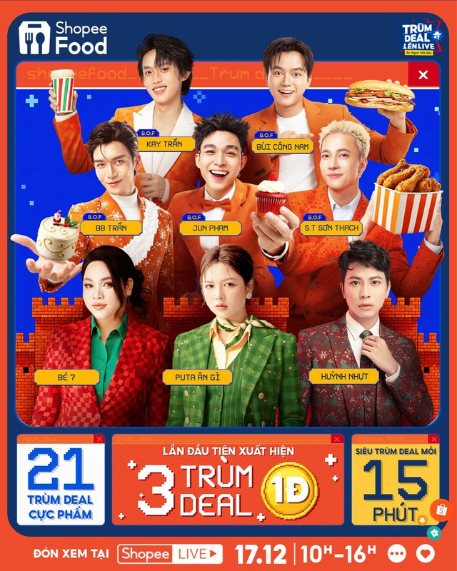 B&ugrave;ng nổ cuộc chiến Tr&ugrave;m Deal ShopeeFood: 5 anh t&agrave;i B.O.F so găng, cộng đồng fan dậy s&oacute;ng- Ảnh 3.