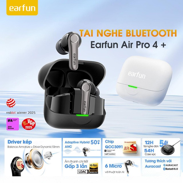 Kh&aacute;m ph&aacute; EarFun Air Pro 4+ (Plus)  ph&aacute; vỡ mọi giới hạn &acirc;m thanh True Wireless - Ảnh 1.