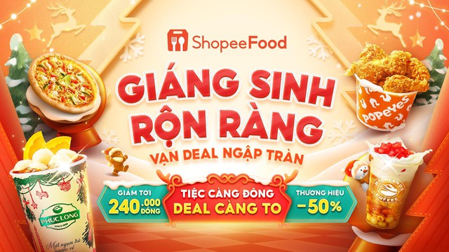 Tận hưởng không khí Giáng sinh thêm trọn vẹn với loạt ưu đãi từ ShopeeFood - Ảnh 1.