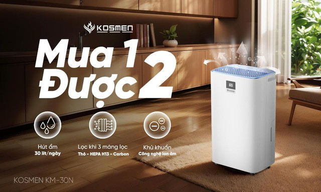 Chọn m&aacute;y h&uacute;t ẩm lọc kh&ocirc;ng kh&iacute; cho m&ugrave;a nồm- Ảnh 2.