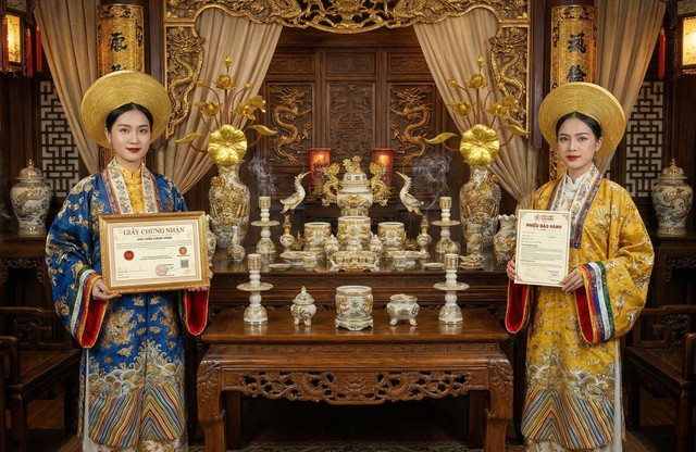 Đồ thờ gốm sứ B&aacute;t Tr&agrave;ng cao cấp từ Gốm Sứ Ph&uacute;c Lộc Vi&ecirc;n Minh - Ảnh 4.