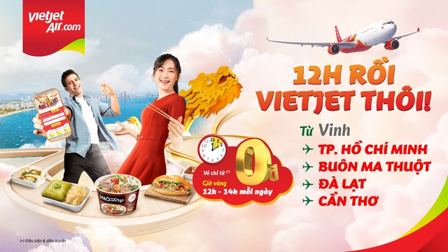 Bay c&ugrave;ng Vietjet đến Vinh: Đ&oacute;n m&ugrave;a đo&agrave;n vi&ecirc;n thuận tiện hơn, tận hưởng gi&aacute; v&eacute; chỉ từ 0 đồng - Ảnh 1.