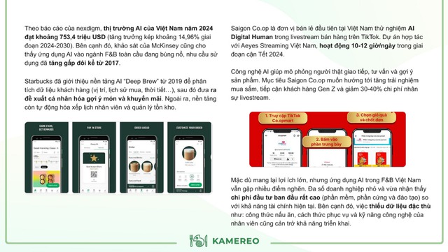 Tâm điểm Báo cáo F&B Quý 3/2025 công bố bởi Kamereo- Ảnh 4.