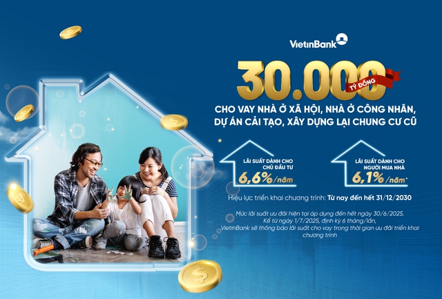 VietinBank cho vay ưu đãi nhà ở xã hội chỉ từ 6,1%/năm - Ảnh 1.