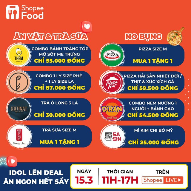 “Cơn bão” ShopeeFood livestream 15.3 đổ bộ: Toàn các thương hiệu “hot” The 350F, Xôi Mềm, KATINAT, Phê La,... - Ảnh 5.