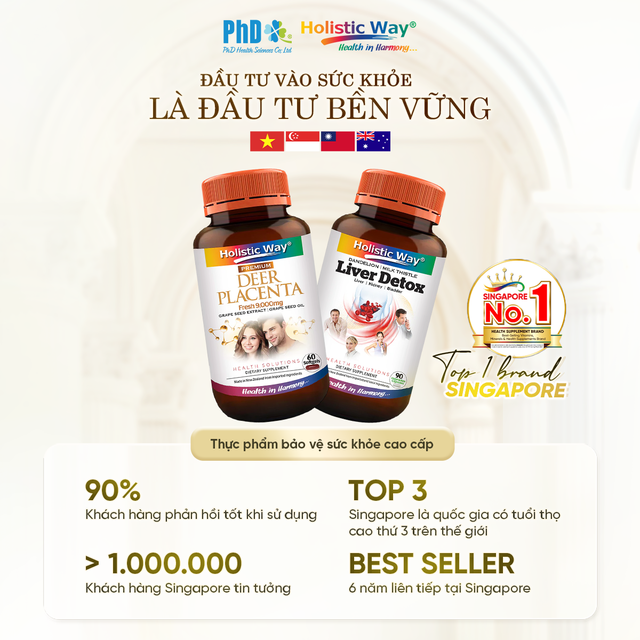 Holistic Way - Top 1 thương hiệu Thực phẩm bảo vệ sức khỏe tại Singapore - Ảnh 2.