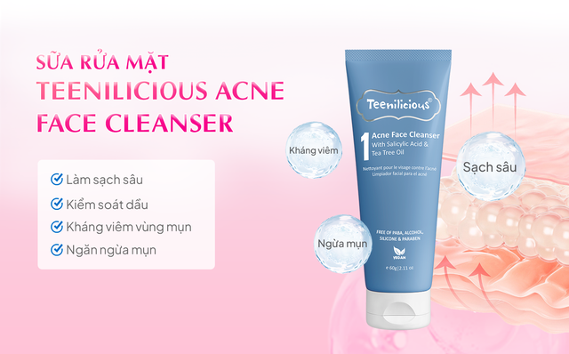 Sữa rửa mặt Teenilicious Acne Face Cleanser: Bí kíp da đẹp rạng ngời!- Ảnh 3.
