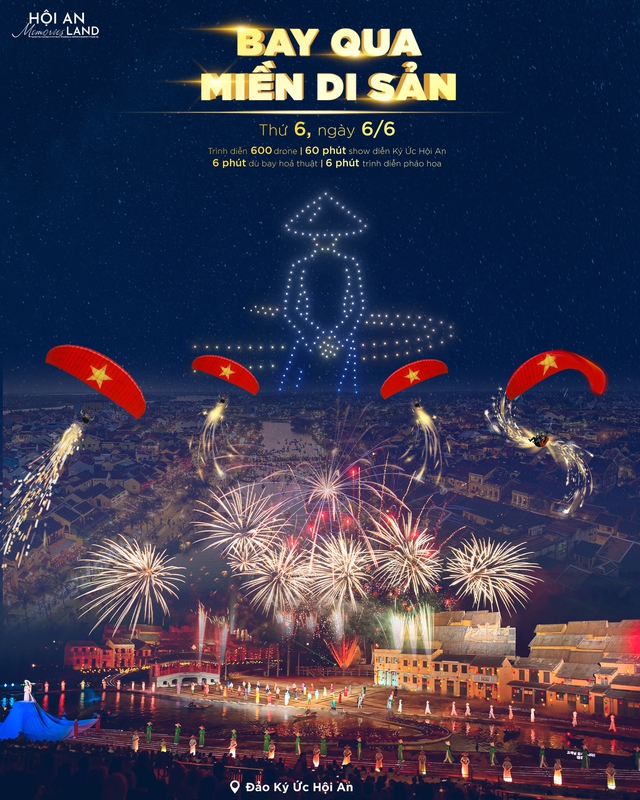 Từ sân khấu đến bầu trời: Ký Ức Hội An thắp sáng đêm hè miền di sản- Ảnh 1. Từ sân khấu đến bầu trời: Ký Ức Hội An thắp sáng đêm hè miền di sản- Ảnh 1.