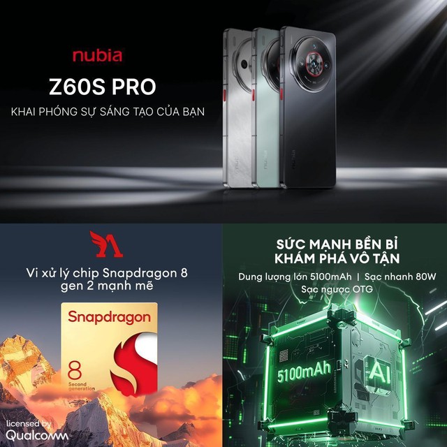 Nubia Z60S Pro 5G: Khai phá sức mạnh vượt trội từ Flagship đỉnh cao- Ảnh 2. Nubia Z60S Pro 5G: Khai phá sức mạnh vượt trội từ Flagship đỉnh cao- Ảnh 2.