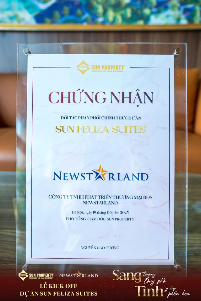 NewstarLand - Đại lý F1 chiến lược phân phối dự án Sun Feliza Suites - Ảnh 1. NewstarLand - Đại lý F1 chiến lược phân phối dự án Sun Feliza Suites - Ảnh 1.