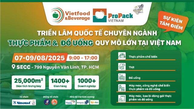 Vietfood & Beverage &ndash; Propack Vietnam 2025: Thương hiệu hội tụ, kết nối ng&agrave;nh F&B - Ảnh 2.