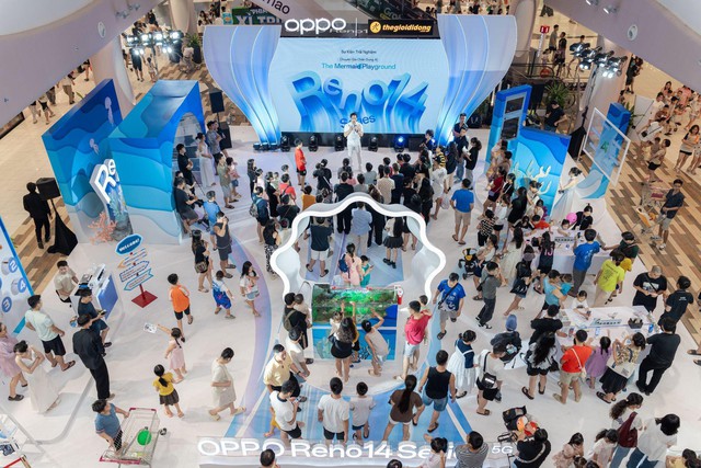 Oppo tái hiện đại dương kỳ ảo giữa lòng Hà Nội qua sự kiện trải nghiệm Reno14 series- Ảnh 1. Oppo tái hiện đại dương kỳ ảo giữa lòng Hà Nội qua sự kiện trải nghiệm Reno14 series- Ảnh 1.