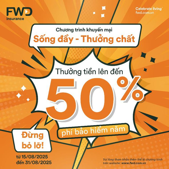 Nhận thưởng tới 50% ph&iacute; bảo hiểm năm đầu khi tham gia &ldquo;FWD Bảo vệ gia tăng&rdquo; - Ảnh 1.