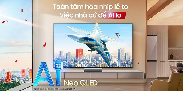 View diễu binh choáng ngợp, rợp bóng cờ hoa trên Samsung AI TV màn hình cực đại- Ảnh 3.