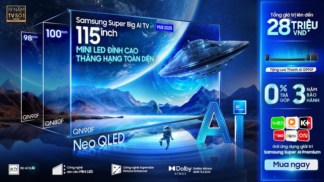 Thưởng thức m&atilde;n nh&atilde;n Ngoại hạng Anh với Samsung AI TV m&agrave;n h&igrave;nh cực đại - Ảnh 1.