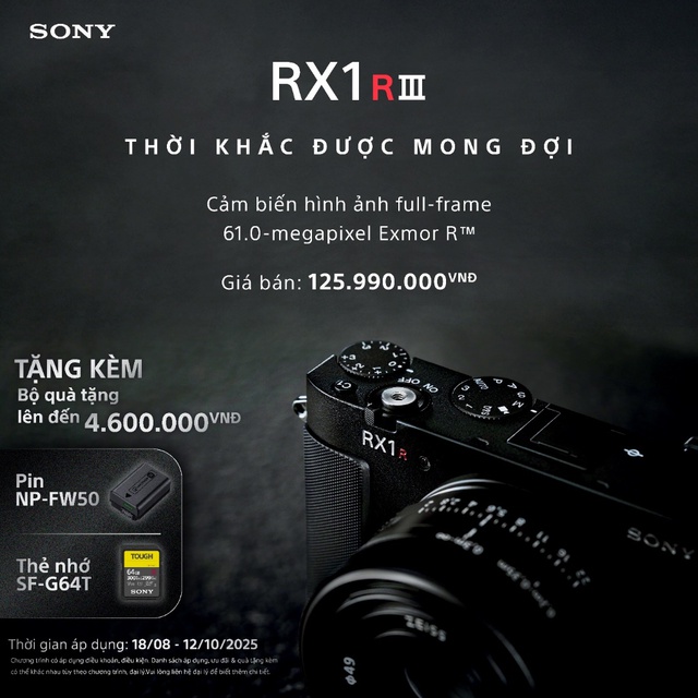 Sony ra mắt máy ảnh compact đỉnh cao RX1R III với cảm biến full-frame 61MP và bộ xử lý AI - Ảnh 5.
