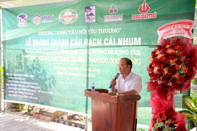 Khánh thành cầu Rạch Cái Nhum - Cầu nối yêu thương số 114 tại Cà Mau - Ảnh 3.