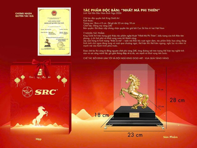 Bộ quà Tết Bính ngọ 2026 "Nhất mã phi thiên" hút giới doanh nhân- Ảnh 4.