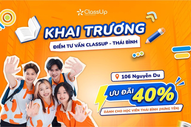 ‏Tưng bừng khai trương điểm tư vấn ClassUp Thái Bình ‏ - Ảnh 2.