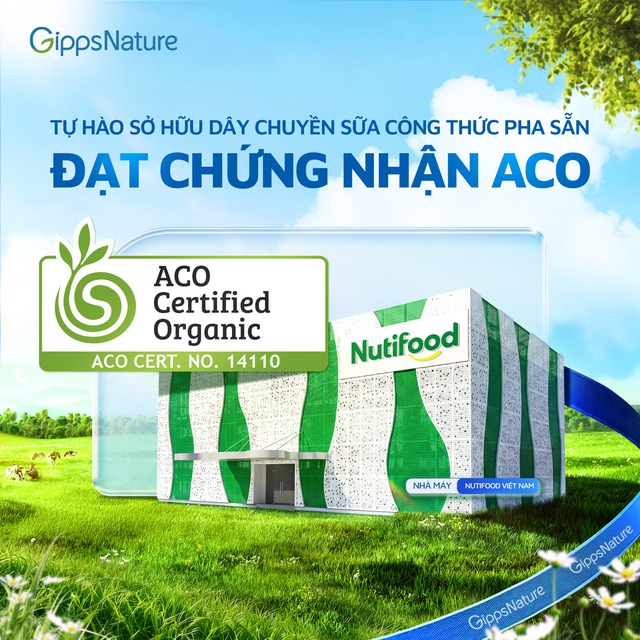Nutifood sở hữu dây chuyền TPBS sữa uống dinh dưỡng đầu tiên tại Việt Nam đạt chứng nhận hữu cơ Úc (ACO) - Ảnh 1.