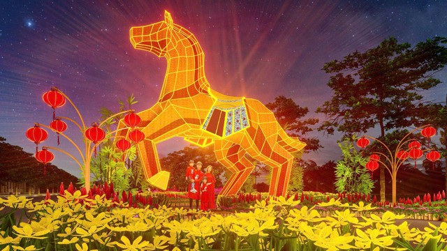 Linh vật Phúc Mã cao 7 mét tại đường hoa Home Hanoi Xuan 2026 - Ảnh 5.