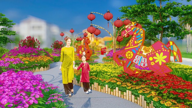 Linh vật Phúc Mã cao 7 mét tại đường hoa Home Hanoi Xuan 2026 - Ảnh 6.