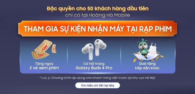 Độc lạ Ho&agrave;ng H&agrave; Mobile: Kh&aacute;ch mua Galaxy S26 Series sẽ nhận m&aacute;y tại rạp chiếu phim l&uacute;c 1h s&aacute;ng - Ảnh 2.