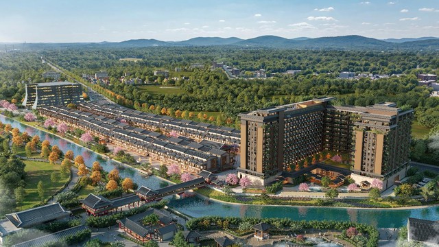 Khoáng nóng Diên Hà - “chất xúc tác” cho thị trường phía Đông Thủ đô- Ảnh 1.