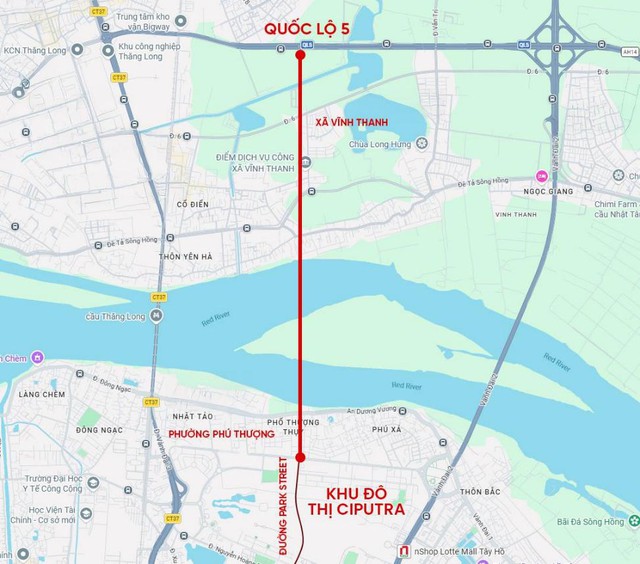 Toàn cảnh khu vực sẽ xây hầm vượt sông Hồng: ngay tại Ciputra, kế cận dự án hàng hiệu của Sunshine Group - Ảnh 1.