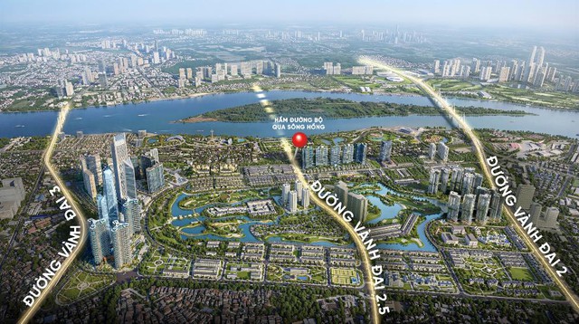 Toàn cảnh khu vực sẽ xây hầm vượt sông Hồng: ngay tại Ciputra, kế cận dự án hàng hiệu của Sunshine Group - Ảnh 2.