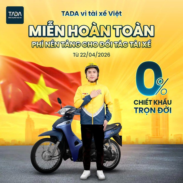 TADA áp dụng chính sách "0 đồng phí nền tảng" - thu nhập hoàn toàn thuộc về tài xế- Ảnh 1.
