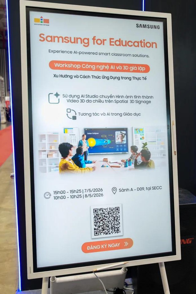 Samsung trình diễn giải pháp giáo dục số với AI và màn hình 3D không kính tại Education Vietnam - Ảnh 2.