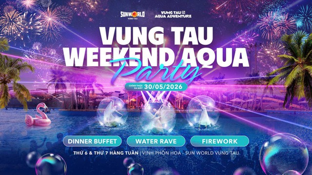 C&ocirc;ng vi&ecirc;n nước Sun World Vũng T&agrave;u sẽ bắn ph&aacute;o hoa v&agrave;o mỗi cuối tuần từ ng&agrave;y 30/05/2026- Ảnh 1.