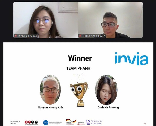Hai học vi&ecirc;n NEU gi&agrave;nh Qu&aacute;n qu&acirc;n hackathon quốc tế, nhận cơ hội học tập v&agrave; l&agrave;m việc tại Đức- Ảnh 1.