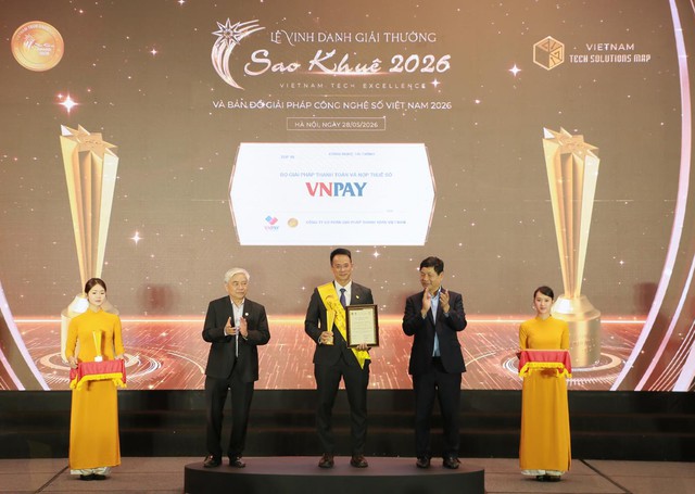 Giải pháp Thanh toán và Nộp thuế số của VNPAY vượt 300 đề cử, được vinh danh tại Sao Khuê 2026- Ảnh 1.