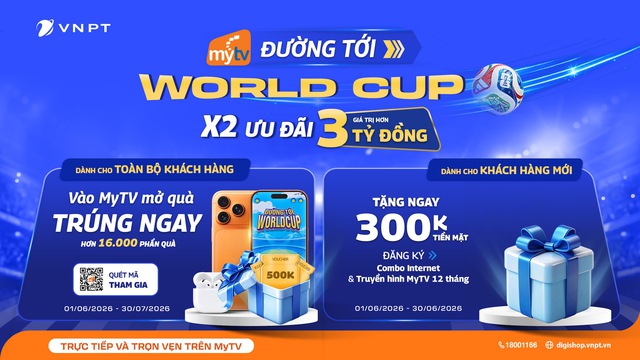 VNPT tung ưu đ&atilde;i trị gi&aacute; 3 tỷ đồng m&ugrave;a World Cup 2026&trade;- Ảnh 2.