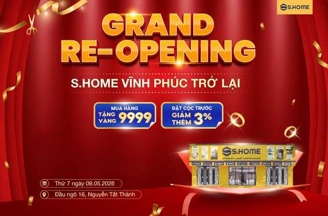Nâng tầm trải nghiệm không gian sống: S.Home chính thức ra mắt diện mạo mới tại Vĩnh Phúc- Ảnh 4.