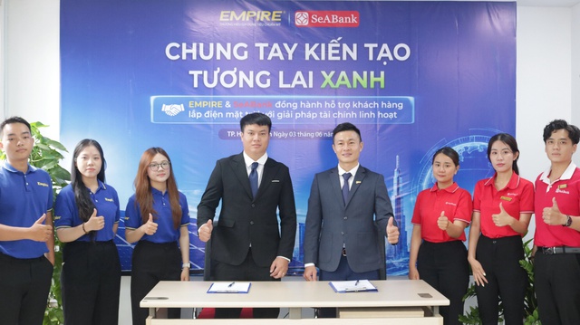 Empire & SeABank ký kết hợp tác giúp mọi gia đình tiếp cận điện mặt trời - Ảnh 1.