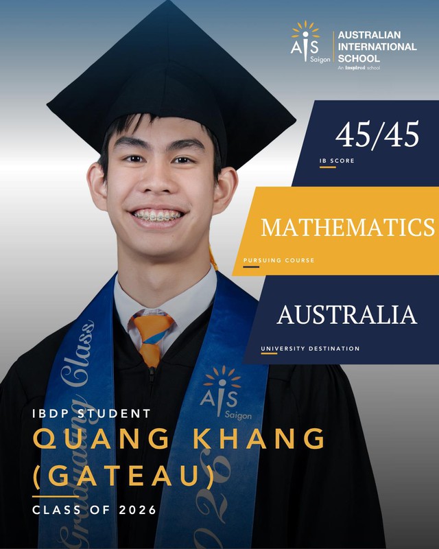 AIS Saigon lập kỷ lục thành tích IB với hai học sinh đạt điểm tuyệt đối, đánh dấu cộc mốc mới trong hành trình 20 năm phát triển - Ảnh 3.