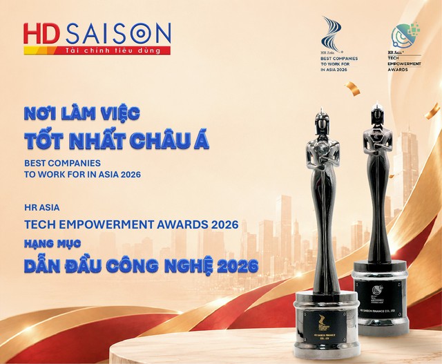 HD SAISON được vinh danh “Nơi làm việc tốt nhất châu Á” và “Dẫn đầu công nghệ 2026”- Ảnh 1.