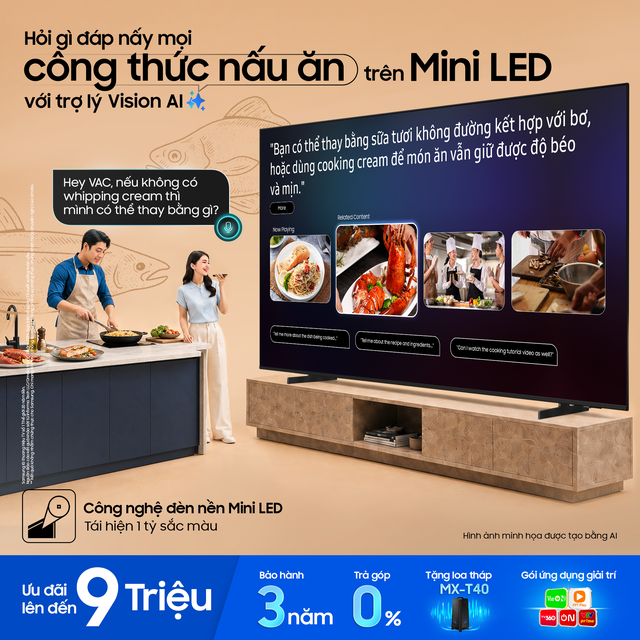 Từ Yoga đến nấu ăn, học mọi kỹ năng dễ dàng với trợ lý VAC trên Samsung AI TV - Ảnh 2.