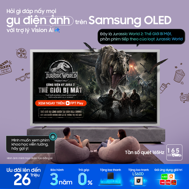 Xem phim c&ugrave;ng trợ l&yacute; AI tr&ecirc;n Samsung AI TV, trải nghiệm tương t&aacute;c đa chiều th&uacute; vị - Ảnh 1.