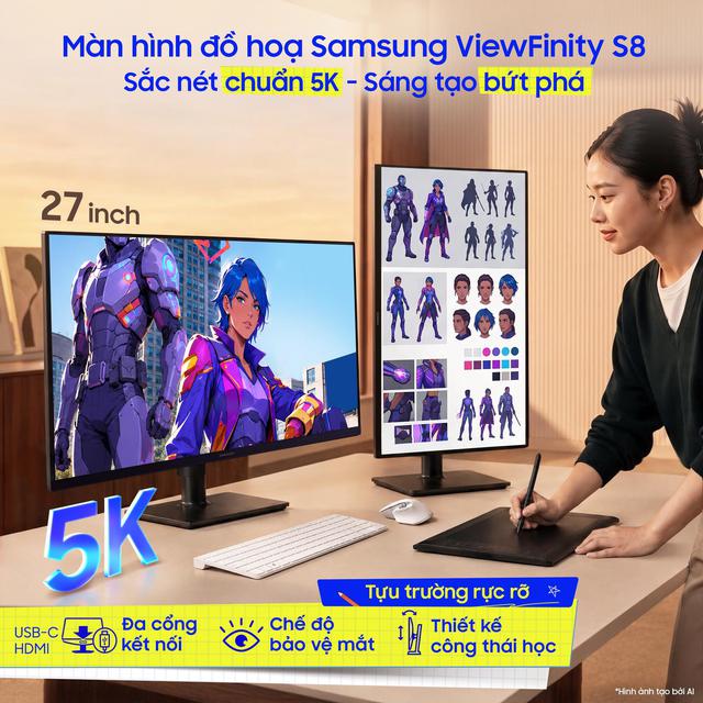 Bộ đôi màn hình "học hết sức, chơi hết mình" cho Gen Z đa nhiệm- Ảnh 1.