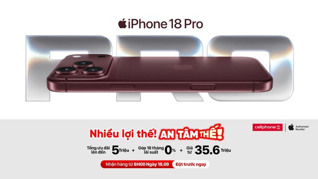 &rlm;Đặt trước iPhone 18 Pro, iPhone 18 Pro Max ch&iacute;nh h&atilde;ng, ưu đ&atilde;i đến 5 triệu&rlm;- Ảnh 1.
