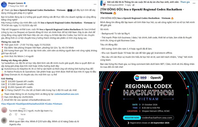 Sắp đóng cổng đăng ký Sea x OpenAI Codex Hackathon - cuộc thi dành cho cộng đồng AI Việt- Ảnh 3.