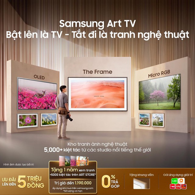 Đặc quyền thưởng l&atilde;m nghệ thuật trọn 1 năm với ưu đ&atilde;i Art Store từ TV Samsung The Frame- Ảnh 1.