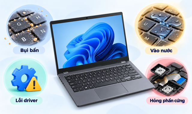 B&agrave;n ph&iacute;m laptop kh&ocirc;ng g&otilde; được: Khi n&agrave;o l&agrave; lỗi phần mềm, khi n&agrave;o cần sửa? - Ảnh 1.