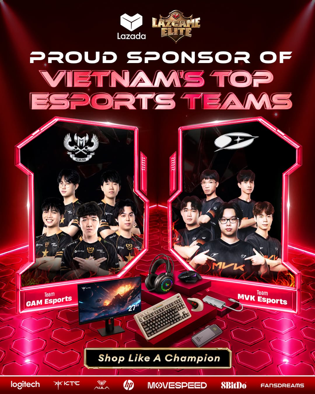 Đồng h&agrave;nh c&ugrave;ng GAM & MVK Esports, Lazada mở tiệc ưu đ&atilde;i l&ecirc;n đến 50% cho c&aacute;c gamer- Ảnh 1.