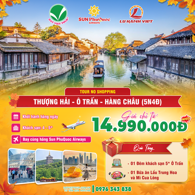 Đất Việt Tour bắt tay Sun PhuQuoc Airways ra mắt tour bay thẳng Thượng Hải, giá ưu đãi từ 14,99 triệu đồng‏ - Ảnh 2.